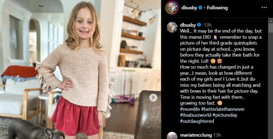 Ava Busby showing her style off for 3rd grade pictures. - Instagram