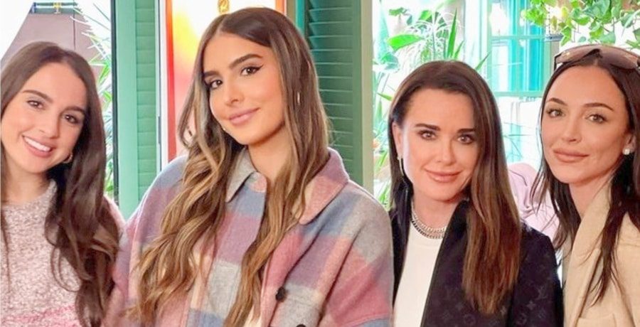 Kyle Richards, and three of her daughters, from Farrah Aldjufrie's Instagram