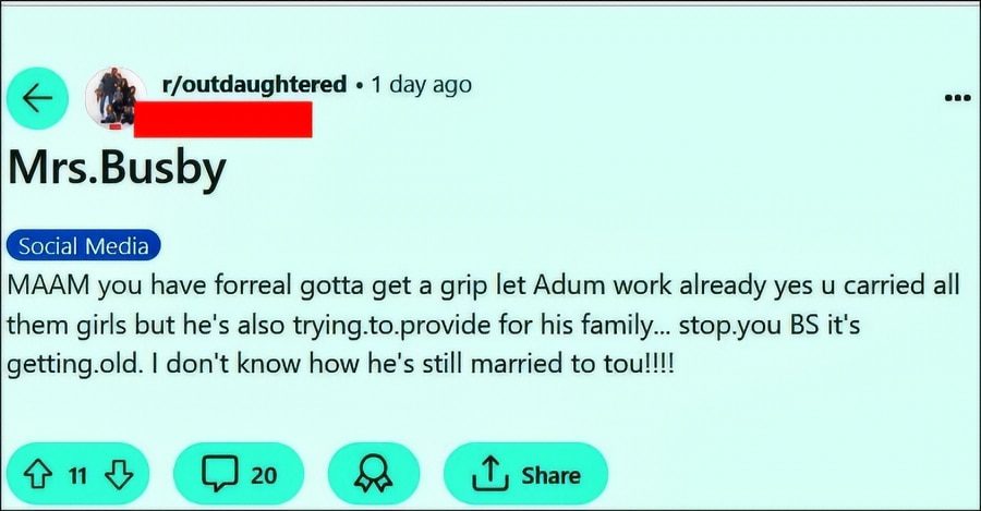 OutDaughtered Critic Lets Danielle Busby Have It - Reddit
