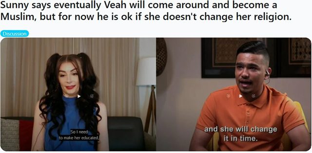 Veah Netherton & Sunny Mahdi From 90 Day Fiance, TLC, Sourced From TLC YouTube / Reddit