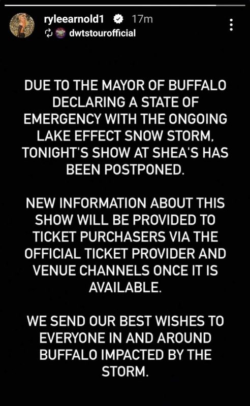 DWTS tour cancelation from Rylee Arnold's Instagram