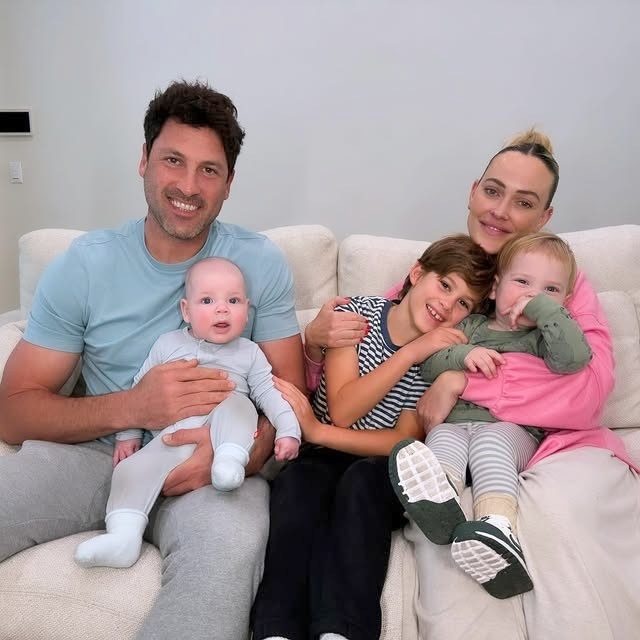 Maks Chmerkovskiy and Peta Murgatroyd and their children from Instagram
