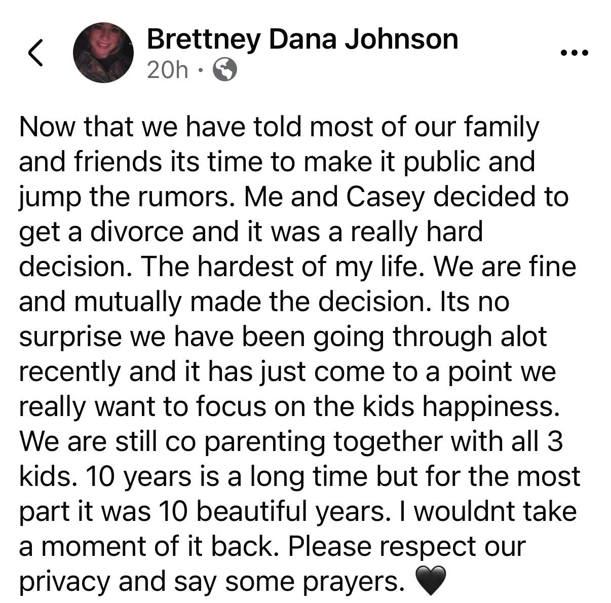 Brettney Johnson- Facebook