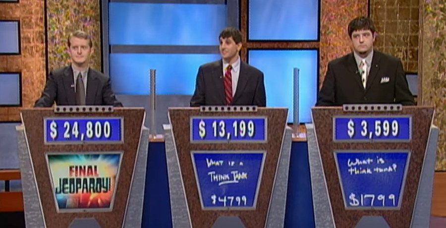 'Jeopardy!' final three/Credit: YouTube
