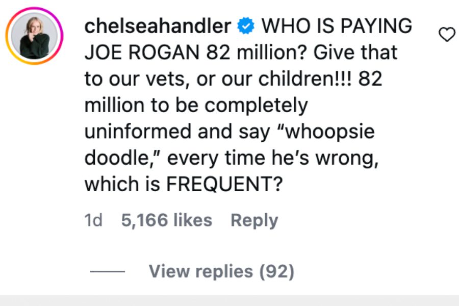 Chelsea Handler's comments - IG